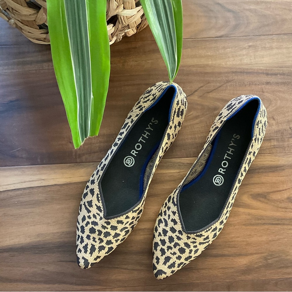 Rothy’s The Point Cheetah Print Flats Size 11